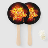 ブルーミング火災バラ ハンドファン (正面&裏面)