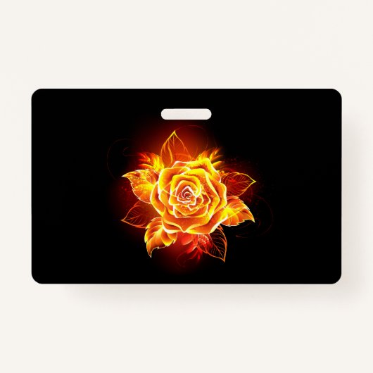 ブルーミング火災バラ バッジ (正面)