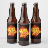 ブルーミング火災バラ ビールラベル (ボトル)
