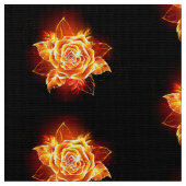 ブルーミング火災バラ ファブリック (クローズアップ)