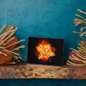 ブルーミング火災バラ フォトプラーク (側面)