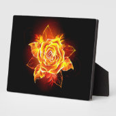 ブルーミング火災バラ フォトプラーク (側面)