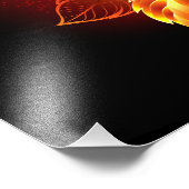 ブルーミング火災バラ フォトプリント            (角)