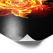 ブルーミング火災バラ フォトプリント            (角)