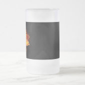 ブルーミング火災バラ フロストグラスビールジョッキ (中央)