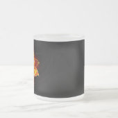 ブルーミング火災バラ フロストグラスマグカップ (中央)