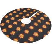 ブルーミング火災バラ ブラッシュドポリエステルツリースカート (アングル)