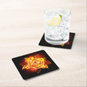 ブルーミング火災バラ ペーパーコースター (インサイチュ)