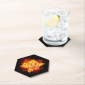 ブルーミング火災バラ ペーパーコースター (インサイチュ)