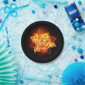 ブルーミング火災バラ ペーパープレート (パーティー)