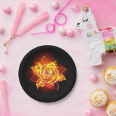 ブルーミング火災バラ ペーパープレート (パーティー)