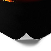 ブルーミング火災バラ ポスター (角)