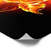 ブルーミング火災バラ ポスター (角)