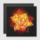 ブルーミング火災バラ マグネット招待状 (正面/裏面)