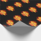 ブルーミング火災バラ ラッピングペーパー (角)