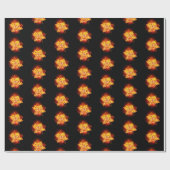 ブルーミング火災バラ ラッピングペーパー (フラット)