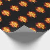 ブルーミング火災バラ ラッピングペーパー (角)