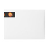 ブルーミング火災バラ ラップアラウンドラベル (正面)