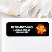 ブルーミング火災バラ ラベル (インサイチュ)