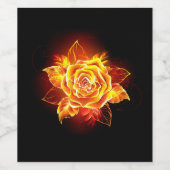 ブルーミング火災バラ ワインラベル (シングルラベル)