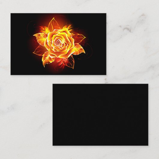 ブルーミング火災バラ 名刺 (正面/裏面)