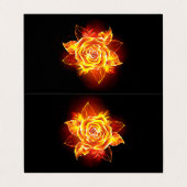 ブルーミング火災バラ 名刺 (外部フラット)