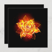 ブルーミング火災バラ 招待状 (正面/裏面)