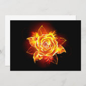 ブルーミング火災バラ 招待状 (正面/裏面)