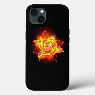 ブルーミング火災バラ iPhone 13ケース