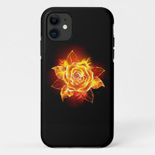 ブルーミング火災バラ iPhone 11 ケース