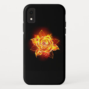 ブルーミング火災バラ iPhone XRケース