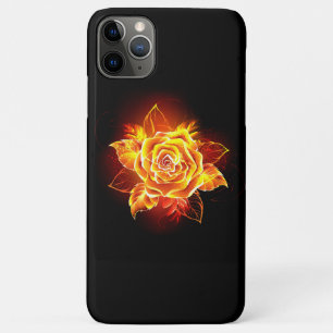 ブルーミング火災バラ iPhone 11 PRO MAXケース