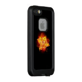 ブルーミング火災バラ LifeProof iPhoneケース (裏面/右)