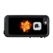 ブルーミング火災バラ LifeProof iPhoneケース (裏面横)
