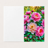 ブルーミング牡丹Chriatymasカード (外部フラット)