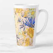 ブルーミング神秘的フローラモノグラムベージュラテマグ カフェラテマグ (右)