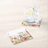 ブルーミング秋の水カラー秋コースター スクエアペーパーコースター (インサイチュ)