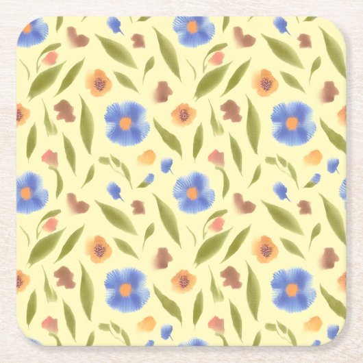 ブルーミング紙コースター スクエアペーパーコースター (正面)