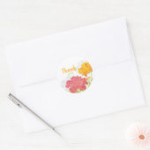ブルーミング結婚牡丹ありがとう ラウンドシール (封筒)