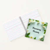 ブルーミング美しいノートと白フローラデザイン ノートブック (内部)