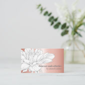 ブルーミング美しい |バラ金ゴールドスキンケアエステティシャン 名刺 (スタンド正面)