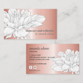 ブルーミング美しい |バラ金ゴールドスキンケアエステティシャン 名刺 (正面/裏面)