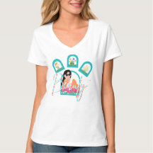 ブルーミング美しいTシャツ