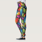 ブルーミング美はっきりしたしくザズルポップ・アートのレギンス レギンス (左)