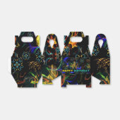 ブルーミング花火フォークアート誕生日 フェイバーボックス (折り畳みなし)