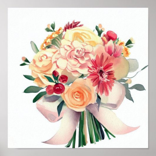ブルーミング調和、付き添い人ブーケ(D) ポスター (正面)