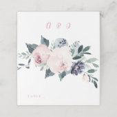 ブルーミング赤面水彩フローラ結婚ズ プレイスカード (外部開封)