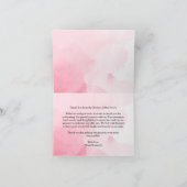 ブルーミング軟水色ピンクフローラ赤ちゃんシャワー サンキューカード (内部)