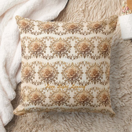 ブルーミング・ゴールデン・ロマンス クッション (ブランケット)