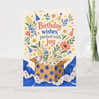 ブルーミング・パーセル・パック・ウィズ・ジョイ 誕生日カード カード